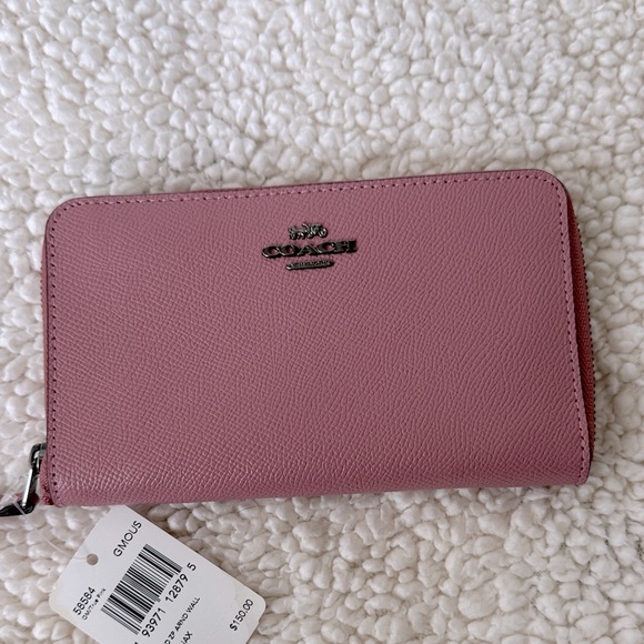 Coach Medium Zip Around Wallet True Pink New NWT - Picture 1 of 9